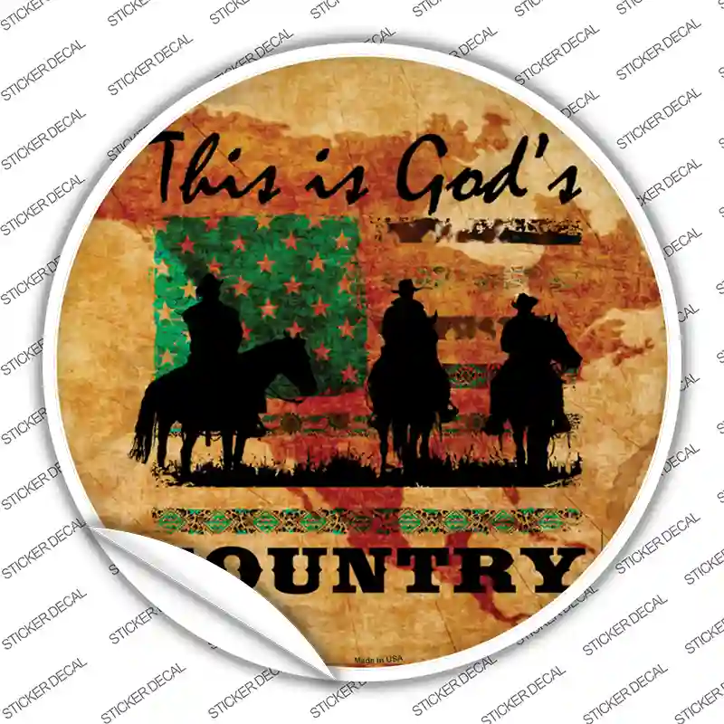 This Is Gods Country Novelty Circle Sticker Decal