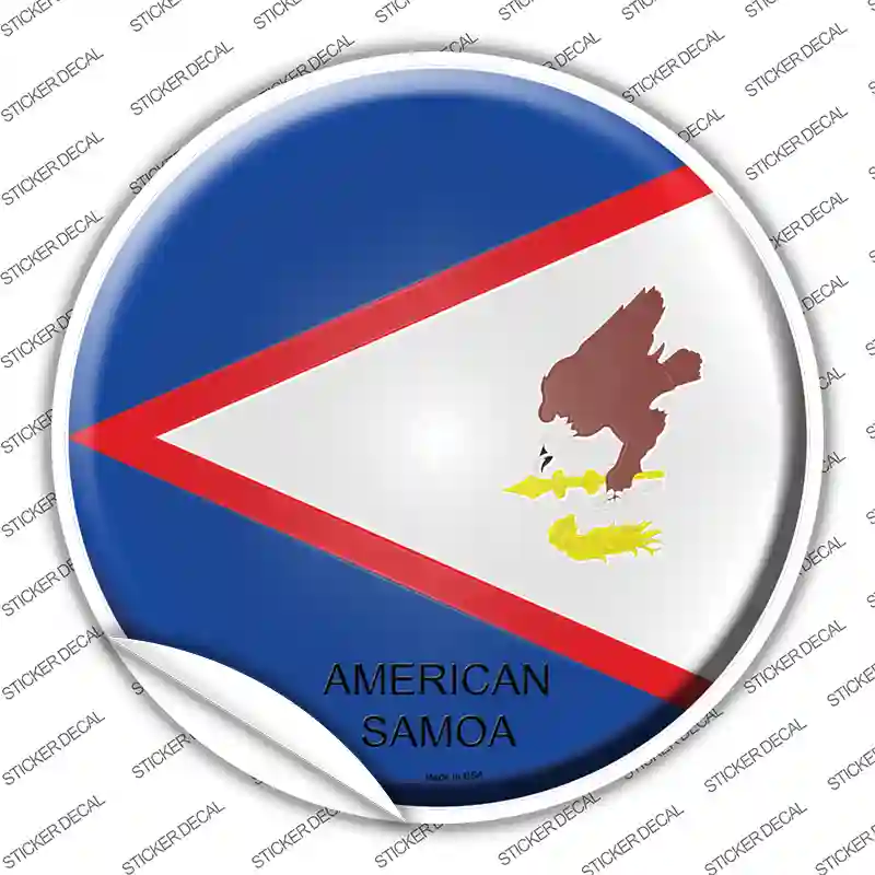 American Samoa Country Novelty Circle Sticker Decal