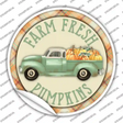 Farm Fresh Pumpkins Novelty Circle Sticker Decal