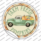 Farm Fresh Pumpkins Novelty Circle Sticker Decal