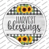 Harvest Blessings Novelty Circle Sticker Decal