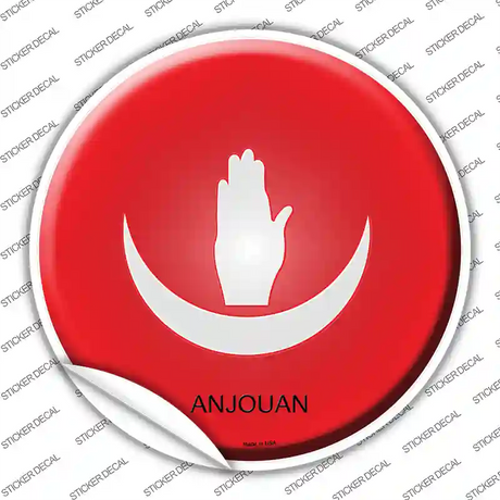 Anjouan Country Novelty Circle Sticker Decal