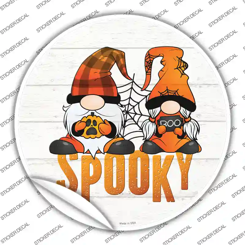 Spooky Gnomes Novelty Circle Sticker Decal