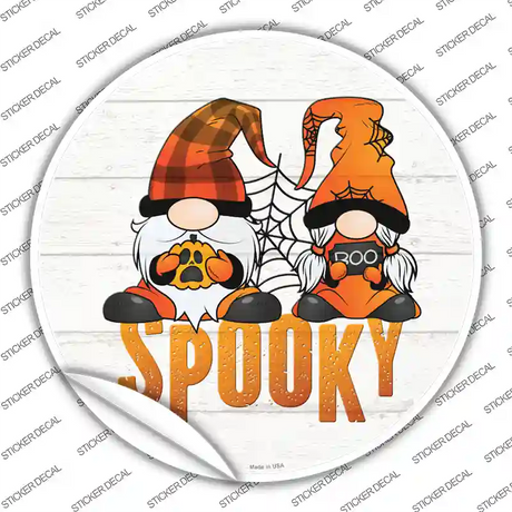 Spooky Gnomes Novelty Circle Sticker Decal