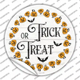 Trick Or Treat Pumpkin Ring Novelty Circle Sticker Decal