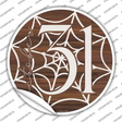 October 31st Spiderweb Novelty Circle Sticker Decal