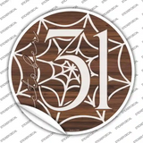October 31st Spiderweb Novelty Circle Sticker Decal