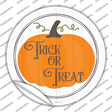Trick Or Treat Pumpkin Novelty Circle Sticker Decal