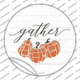 Gather Pumpkins Novelty Circle Sticker Decal