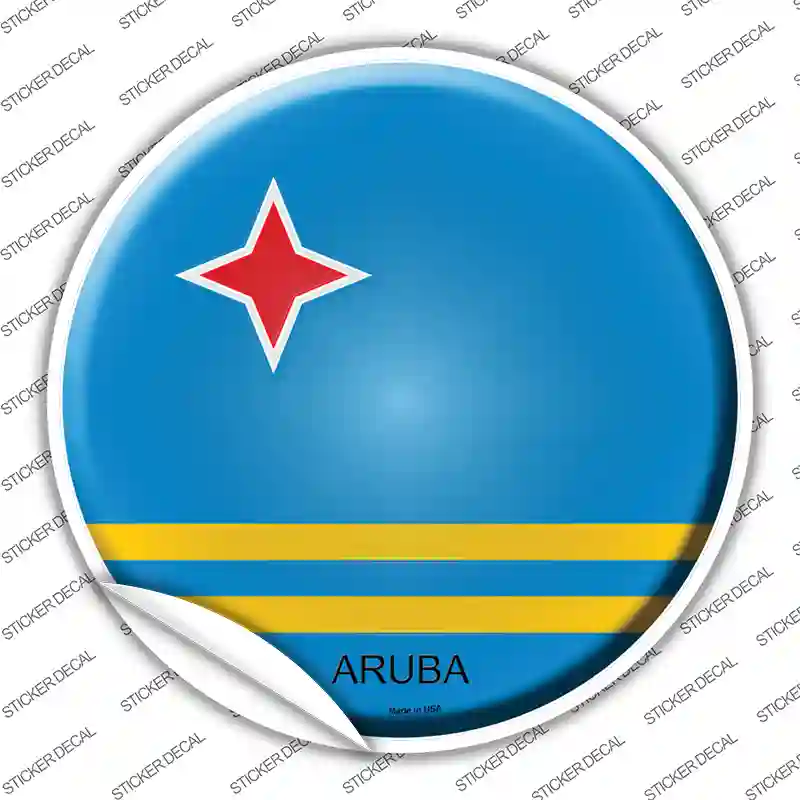Aruba Novelty Circle Sticker Decal