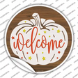 Pumpkin Welcome Novelty Circle Sticker Decal