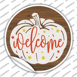 Pumpkin Welcome Novelty Circle Sticker Decal