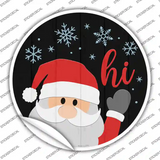 Santa Says Hi Novelty Circle Sticker Decal