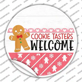 Cookie Tasters Welcome Novelty Circle Sticker Decal