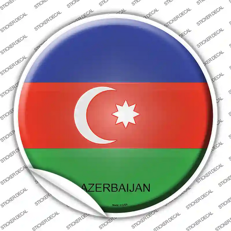 Azerbaijan Country Novelty Circle Sticker Decal