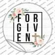 Forgiven with Cross Novelty Circle Sticker Decal