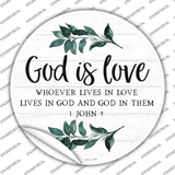 God is Love Novelty Circle Sticker Decal