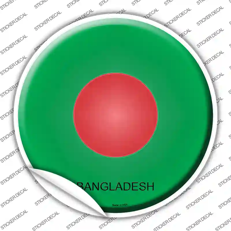 Bangladesh Country Novelty Circle Sticker Decal
