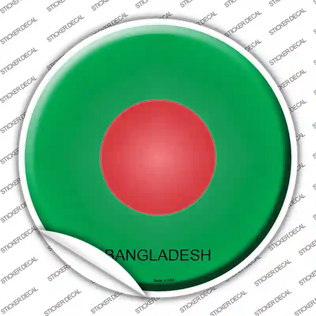 Bangladesh Country Novelty Circle Sticker Decal