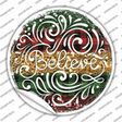 Believe Christmas Novelty Circle Sticker Decal