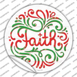 Faith Christmas Novelty Circle Sticker Decal