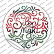 Silent Night Christmas Novelty Circle Sticker Decal