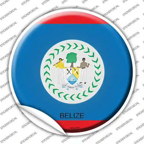 Belize Country Novelty Circle Sticker Decal