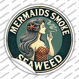 Mermaids Smoke Seaweed Novelty Circle Sticker Decal C-2084s