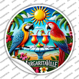 Margaritaville Novelty Circle Sticker Decal C-2086s