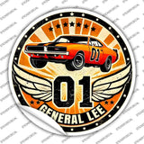01 General Lee Novelty Circle Sticker Decal C-2089s