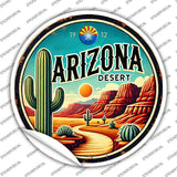 Arizona Desert Novelty Circle Sticker Decal C-2090s