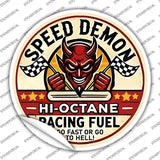 Speed Demon Novelty Circle Sticker Decal C-2096s