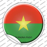Burkina Faso Country Novelty Circle Sticker Decal