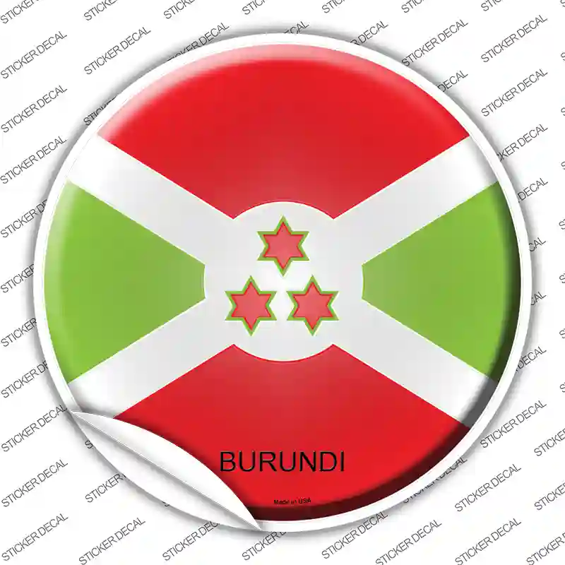 Burundi Country Novelty Circle Sticker Decal