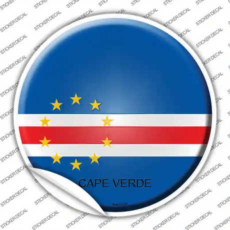 Cape Verde Country Novelty Circle Sticker Decal