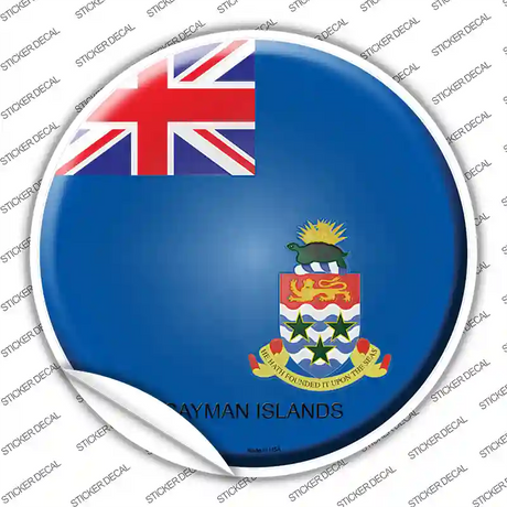Cayman Islands Country Novelty Circle Sticker Decal