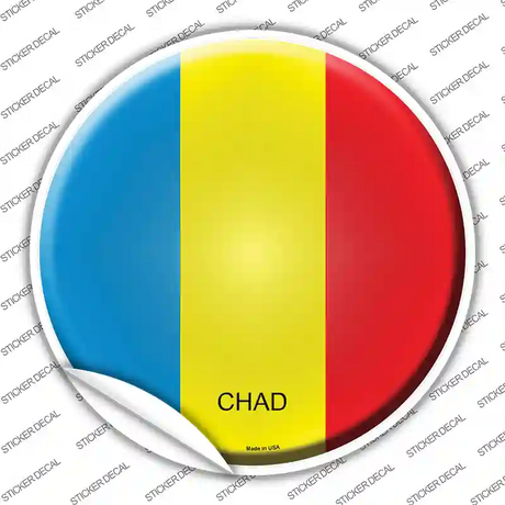 Chad Country Novelty Circle Sticker Decal