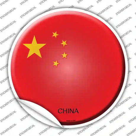 China Country Novelty Circle Sticker Decal