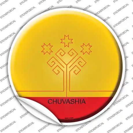 Chuvashia Country Novelty Circle Sticker Decal