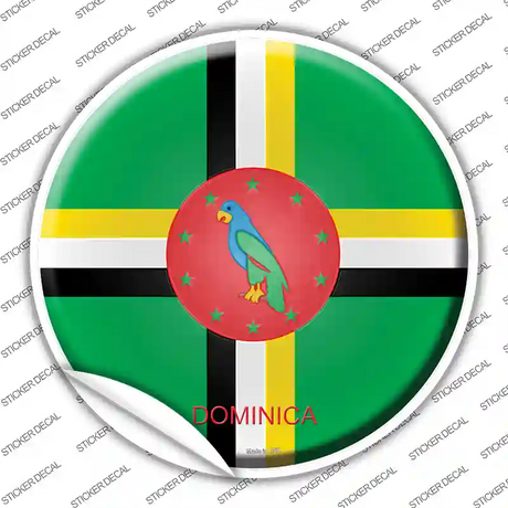Dominica Country Novelty Circle Sticker Decal