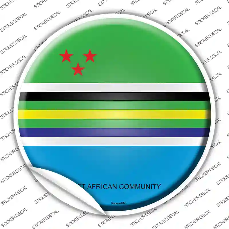 East African Community Country Novelty Circle Sticker Decal
