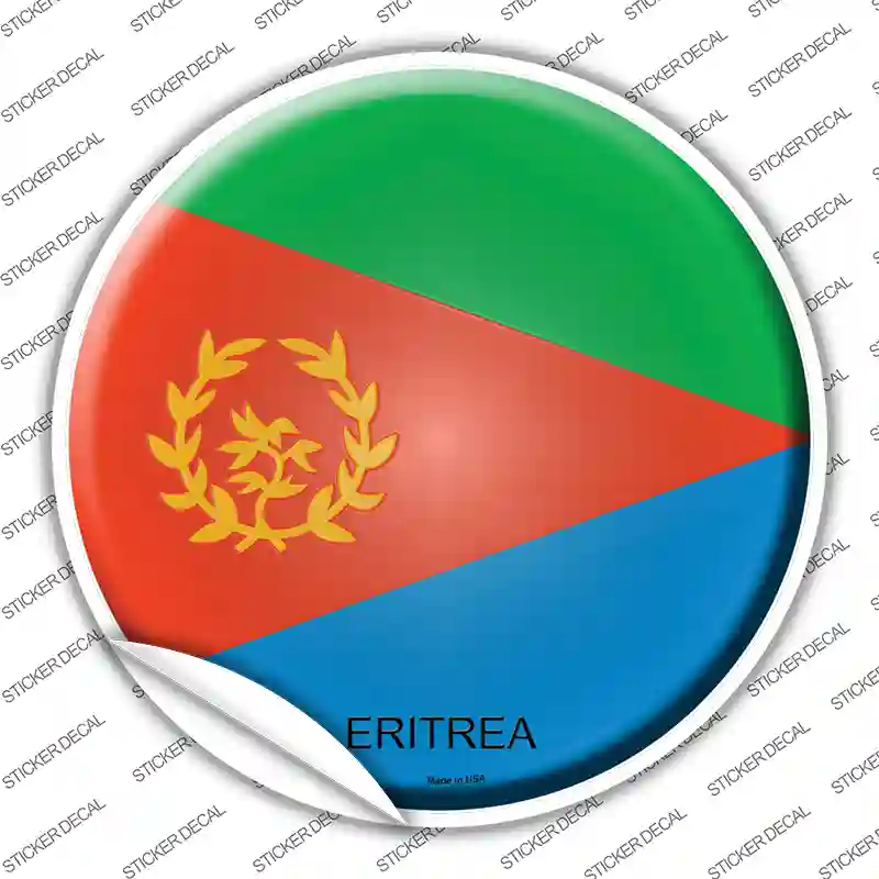 Eritrea Country Novelty Circle Sticker Decal
