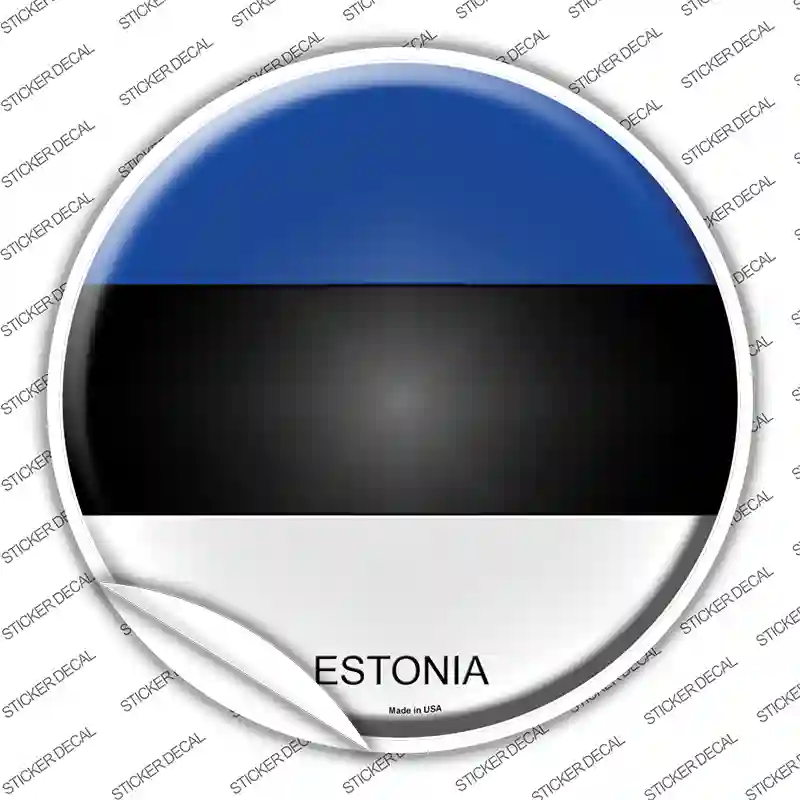 Estonia Country Novelty Circle Sticker Decal