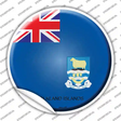 Falkland Islands Country Novelty Circle Sticker Decal