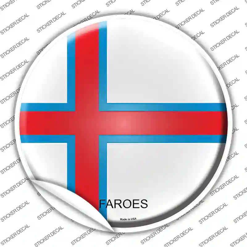 Faroes Country Novelty Circle Sticker Decal