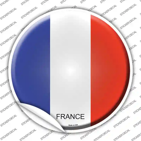 France Country Novelty Circle Sticker Decal