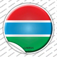Gambia Country Novelty Circle Sticker Decal