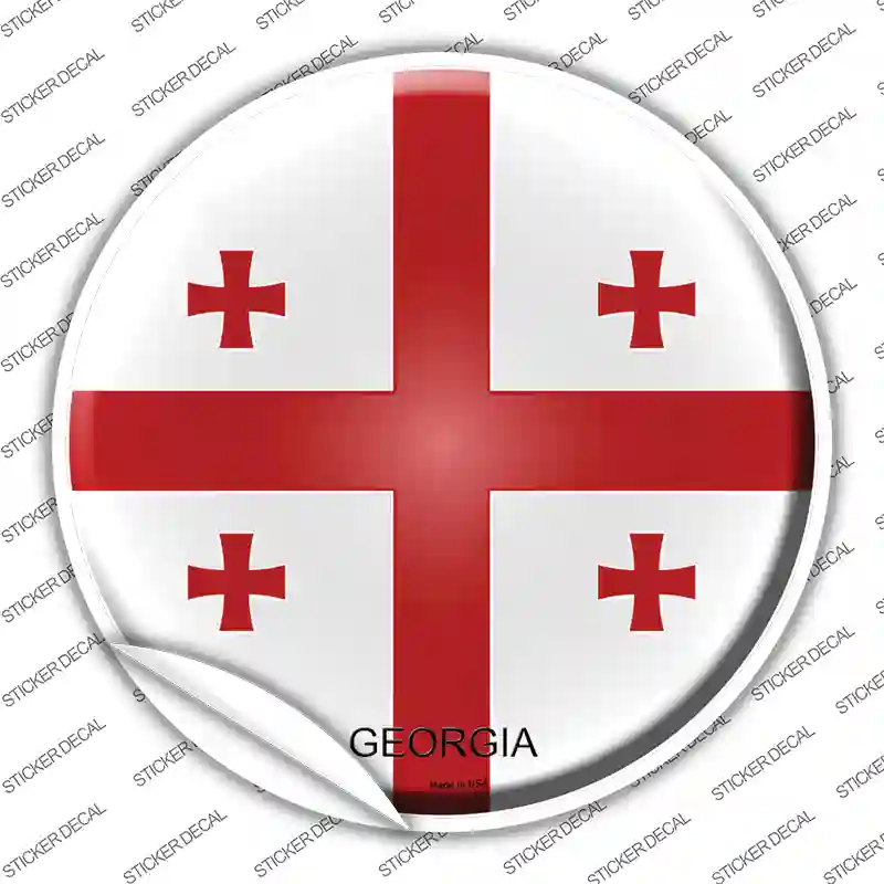 Georgia Country Novelty Circle Sticker Decal
