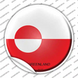 Greenland Country Novelty Circle Sticker Decal