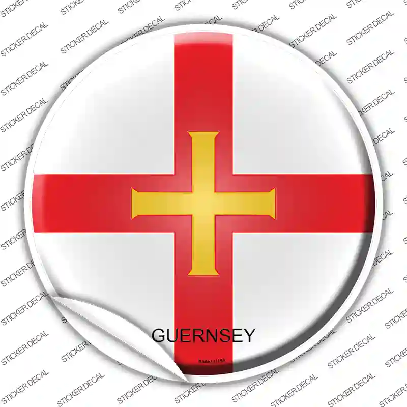 Guernsey Country Novelty Circle Sticker Decal